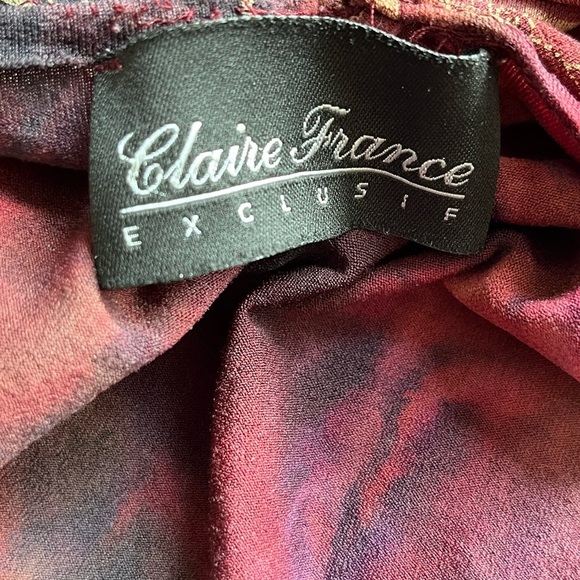 Claire France 90s Mauve Paisley Bell Sleeves bohemian size Large - Picture 7 of 7